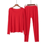 Sunset Rose 2Pcs Lounge Modal Cotton Womens Pajamas