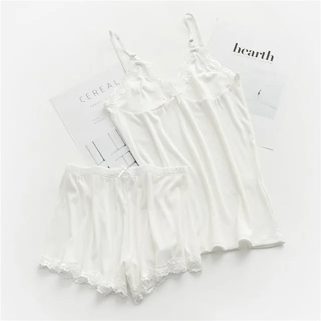 Azure Dawn Short Sleeve Cotton Womens Loungewear Pajamas