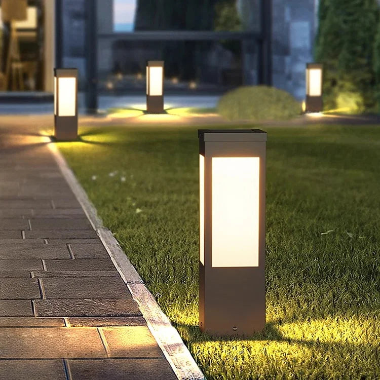 Golden Glow Stainless Steel Outdoor Lamp