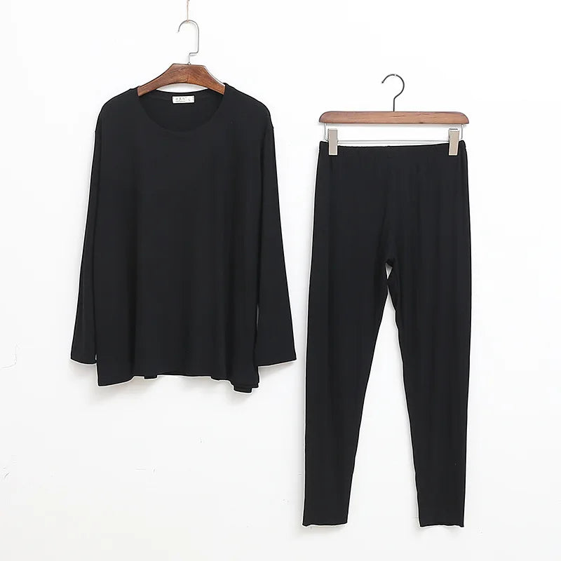 Forest Green Solid Lounge Viscose Womens Pajamas