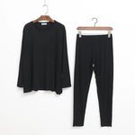 Forest Green Solid Lounge Viscose Womens Pajamas