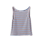 Emerald Meadow Striped Casual Cotton Womens Tank Top