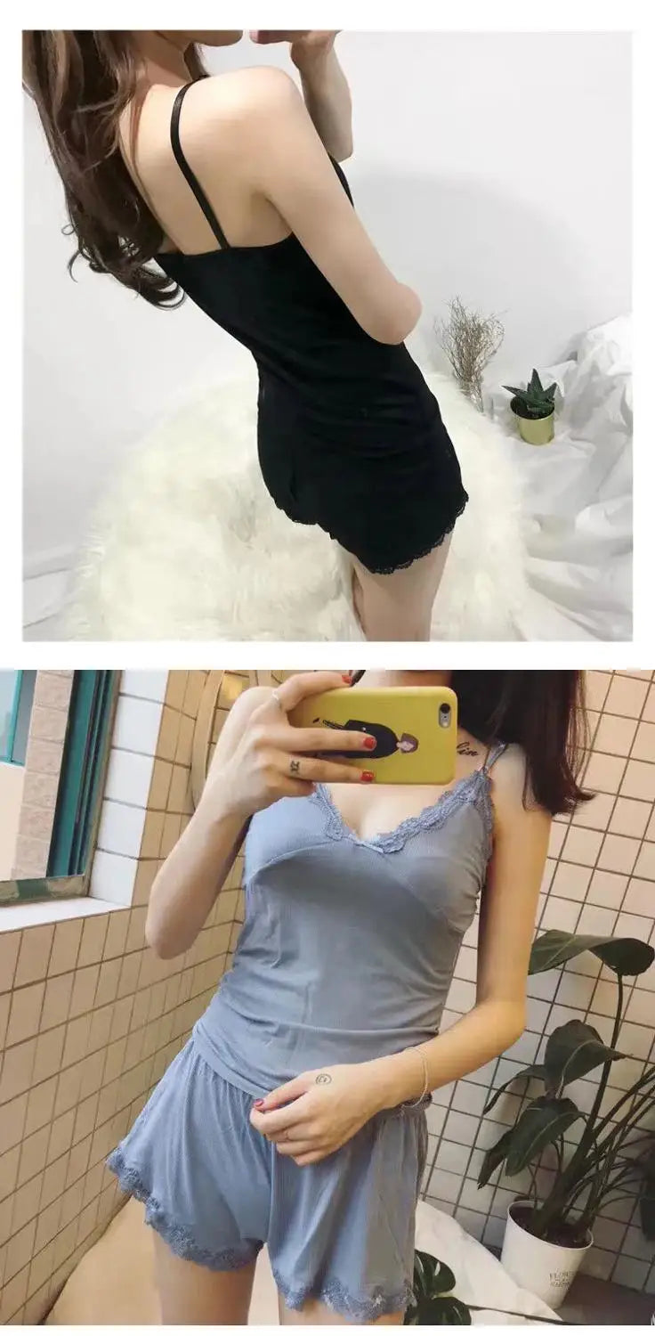 Azure Mist Lounge Cotton Womens Pajamas