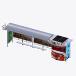 5Pcs City Street Solar Powered Bus Stop with Vending Kiosk