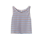 Emerald Meadow Striped Casual Cotton Womens Tank Top