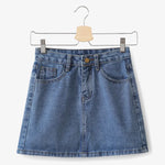 Azure Forest None Womens Denim Skirt