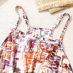 Azure Dew Dots Bohemian Summer Viscose Womens Tank Top