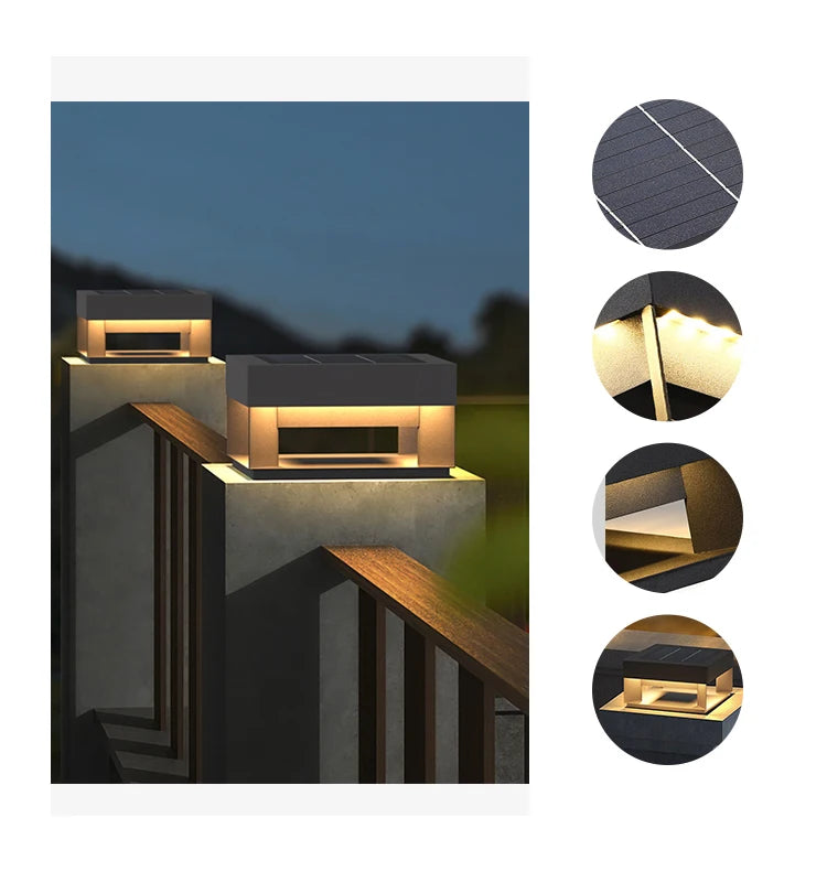 Emerald Forest Stainless Steel Outdoor Pillar Light Womens Garden