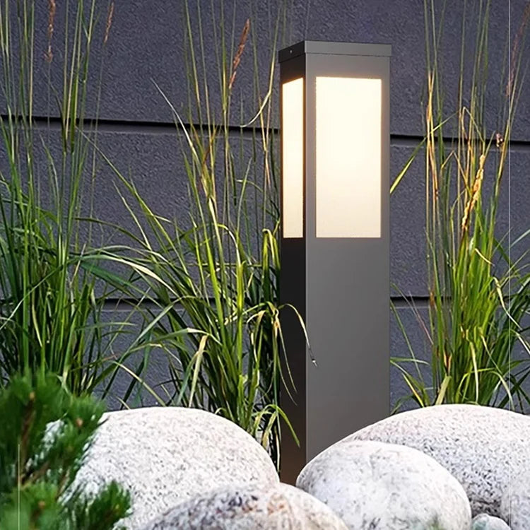 Golden Glow Stainless Steel Outdoor Lamp