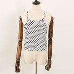 Azure Dew Dots Bohemian Summer Viscose Womens Tank Top
