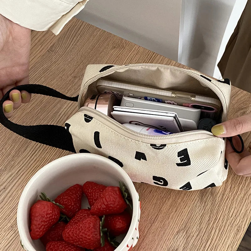 Mist Linen Cotton Cosmetic Bag