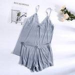 Azure Dawn Short Sleeve Cotton Womens Loungewear Pajamas