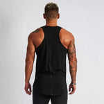Evergreen Moss Cotton Mens Fitness Tank Top