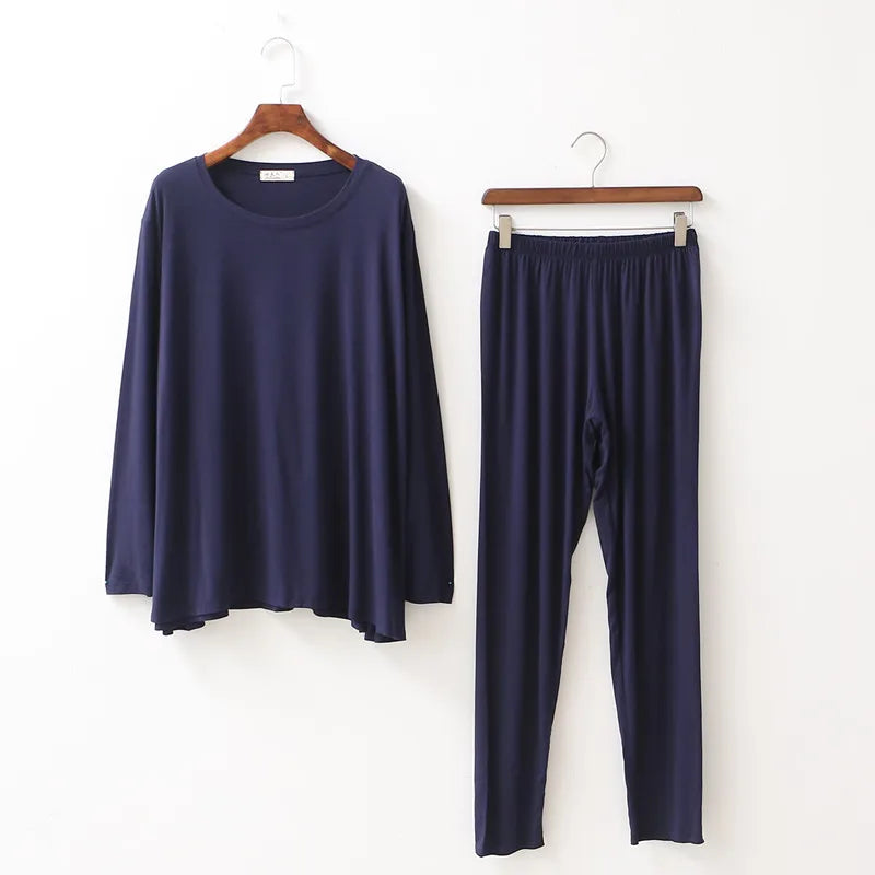 Forest Green Solid Lounge Viscose Womens Pajamas