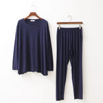 Forest Green Solid Lounge Viscose Womens Pajamas