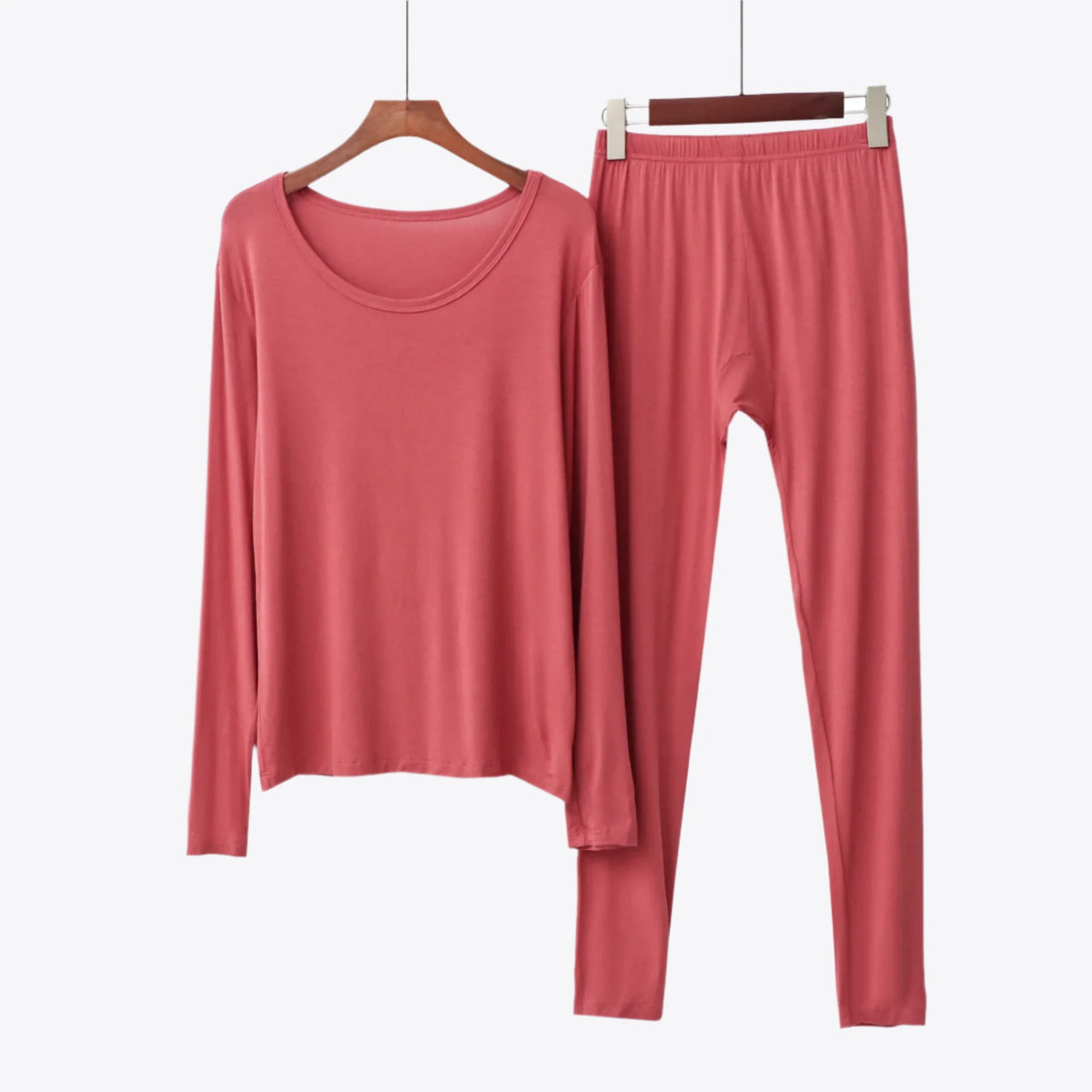 Sunset Rose 2Pcs Lounge Modal Cotton Womens Pajamas