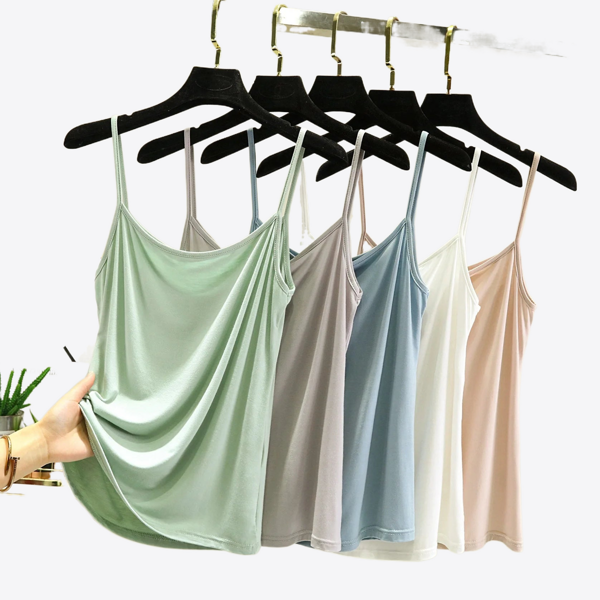 Ivory Coast Viscose Womens Lounge Tank Top | Hypoallergenic - Allergy Friendly - Naturally Free