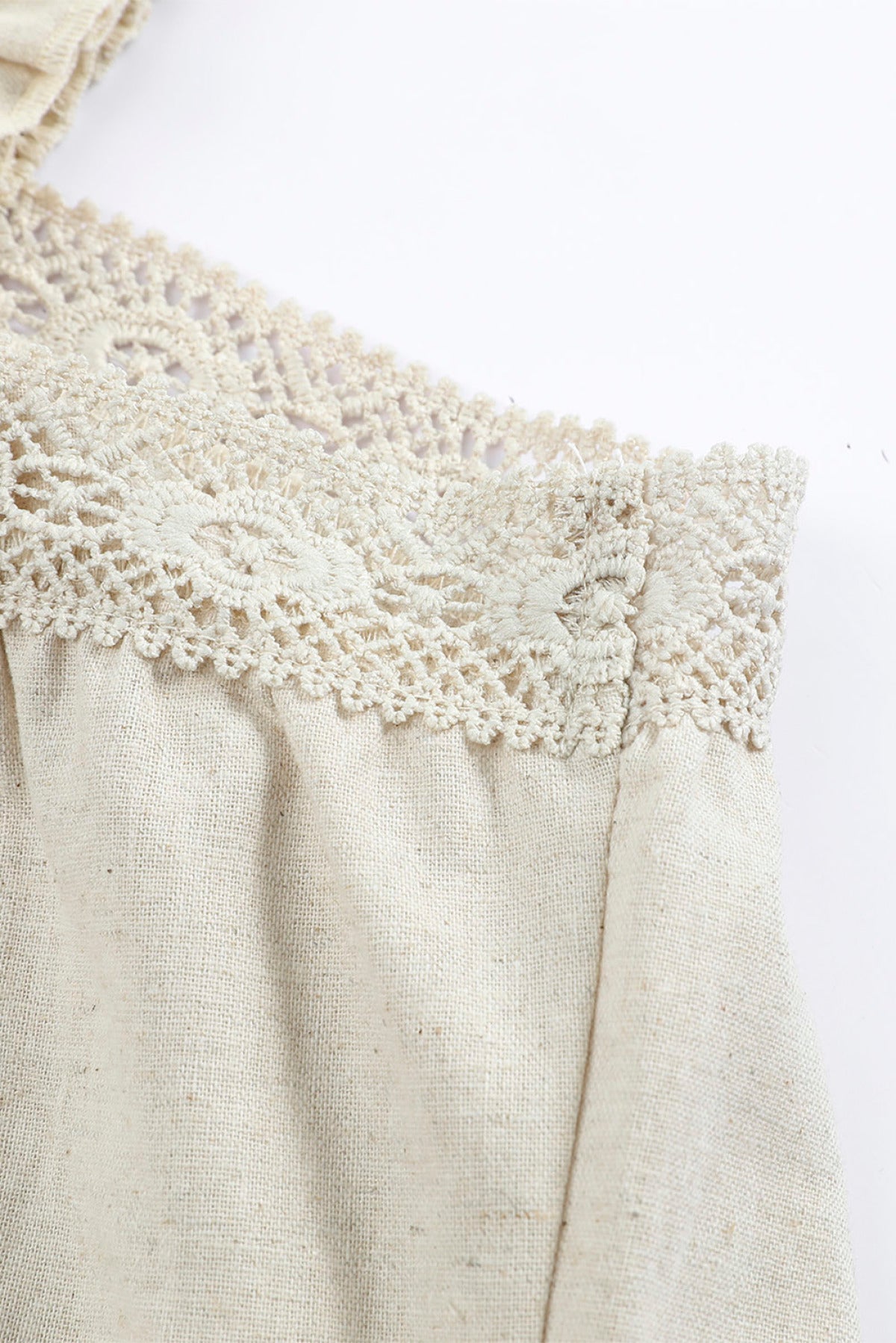 Ivory Rose Ruffle Straps Cotton Tank Top | Hypoallergenic - Allergy Friendly - Naturally Free