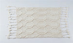 Ivory Snow Knit Tassle 100% Merino Wool Throw Blanket | Hypoallergenic - Allergy Friendly - Naturally Free