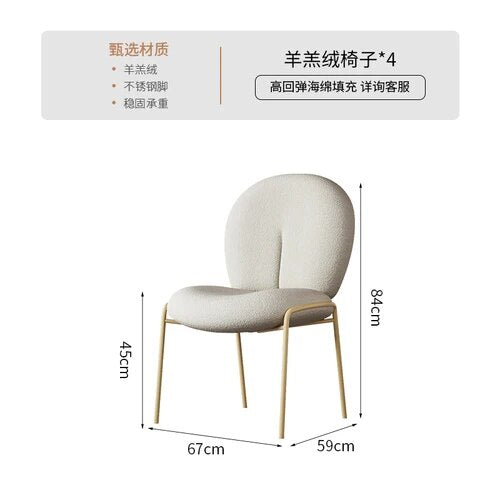 Lily Petal Coffee Glass Wood Dining Table Set | Hypoallergenic - Allergy Friendly - Naturally Free