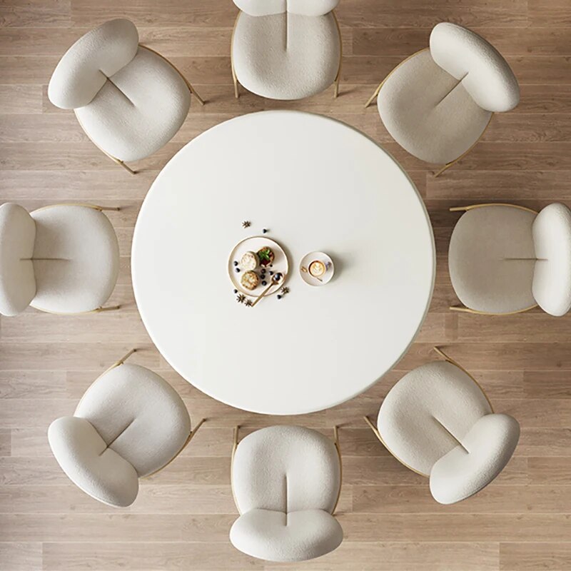 Lily Petal Coffee Glass Wood Dining Table Set | Hypoallergenic - Allergy Friendly - Naturally Free