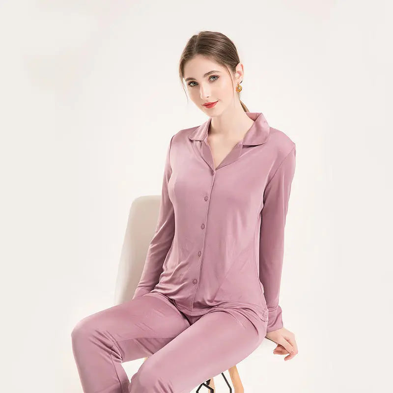 Lush Pink Silk Viscose Pajama Set | Hypoallergenic - Allergy Friendly - Naturally Free