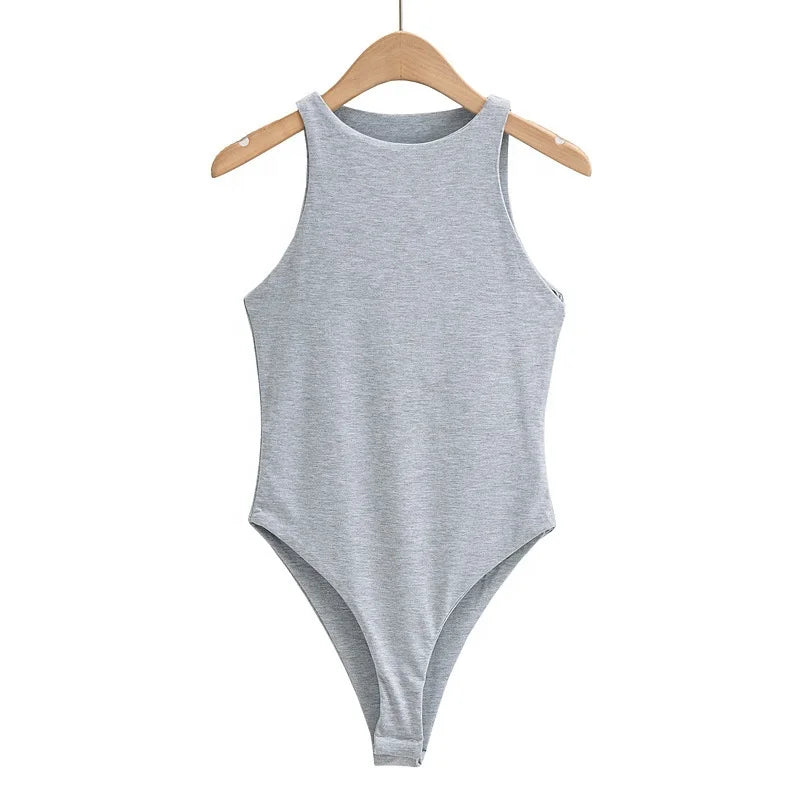 Mocha Cocoa Sleeveless Viscose Bodysuit | Hypoallergenic - Allergy Friendly - Naturally Free