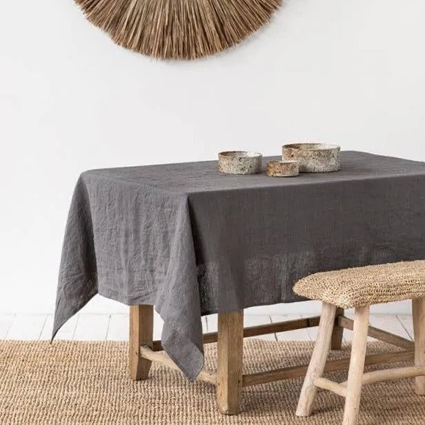 Natural Hues 100% Linen Table Cloth | Hypoallergenic - Allergy Friendly - Naturally Free