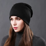 Noir Slush Knit Cotton Beanie Hat | Hypoallergenic - Allergy Friendly - Naturally Free