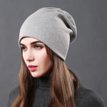 Noir Slush Knit Cotton Beanie Hat | Hypoallergenic - Allergy Friendly - Naturally Free