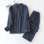 Ocean Breeze Plaid 100% Cotton Mens Pajamas | Hypoallergenic - Allergy Friendly - Naturally Free