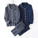 Ocean Breeze Plaid 100% Cotton Mens Pajamas | Hypoallergenic - Allergy Friendly - Naturally Free