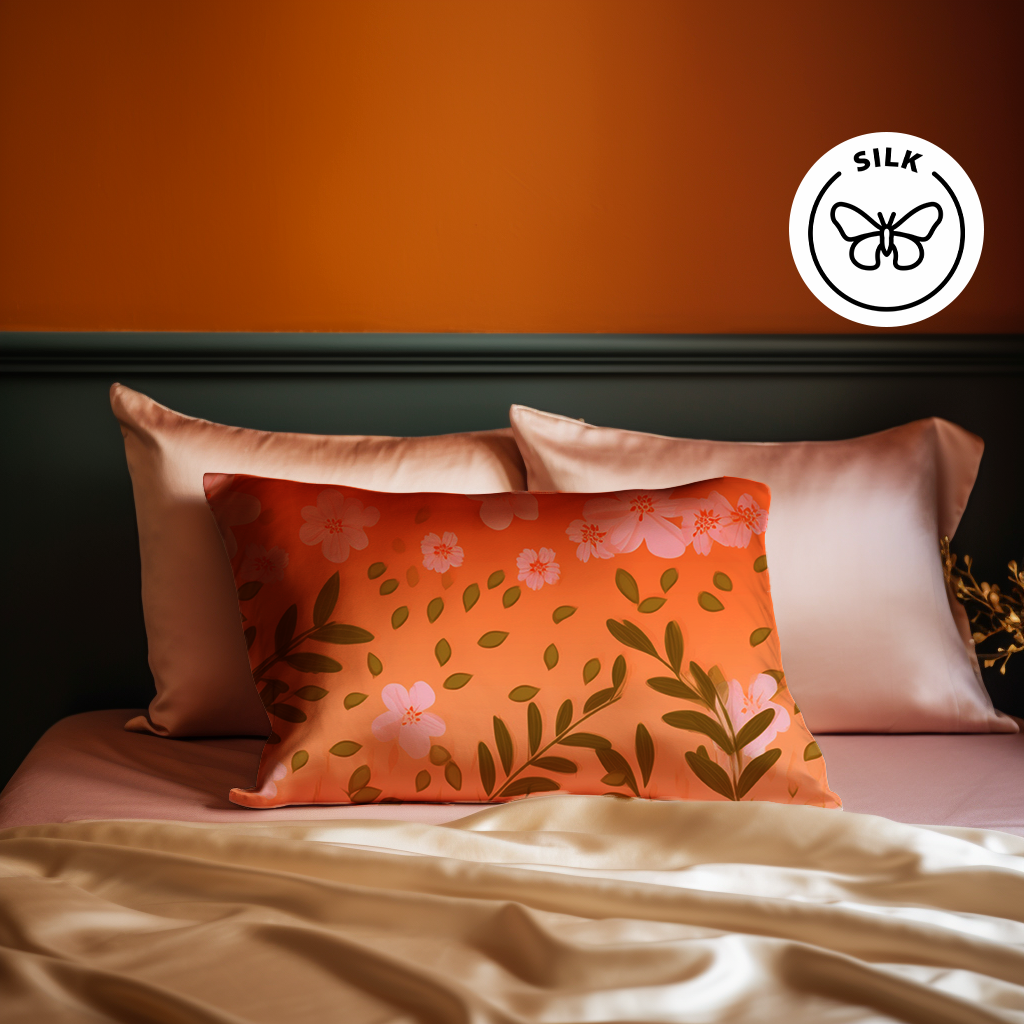 Peach Floral Blossom Pillowcase | Hypoallergenic - Allergy Friendly - Naturally Free