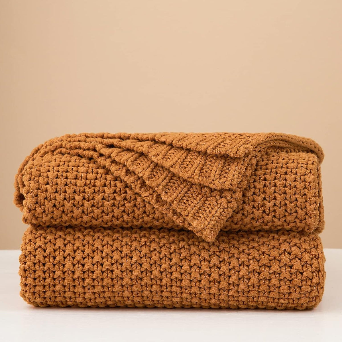 Pineapple Retreat Solid Organic Cotton Knit Throw Blanket | Hypoallergenic - Allergy Friendly - Naturally Free