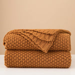 Pineapple Retreat Solid Organic Cotton Knit Throw Blanket | Hypoallergenic - Allergy Friendly - Naturally Free