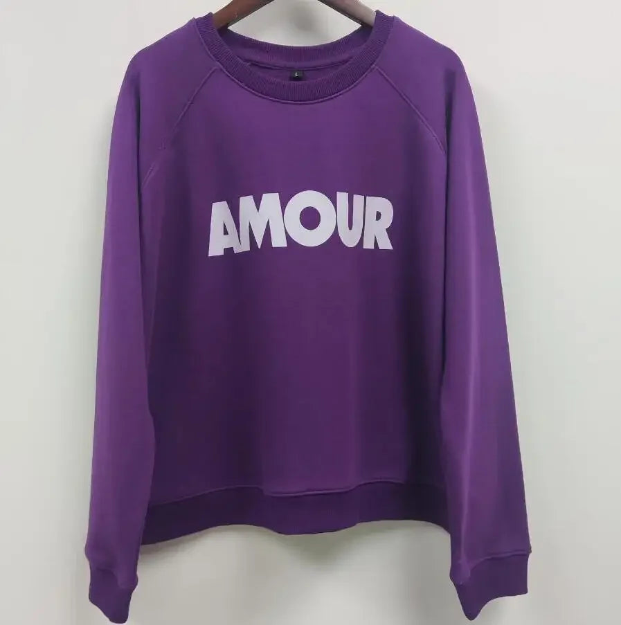 Earthy Maple Loose Womens Sweatshirts Cotton