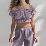 Crimson MapleCasual Cotton Womens Top