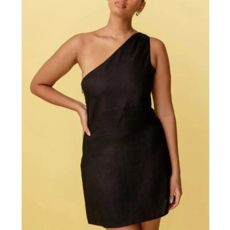 Sunflower Mist Cotton Linen Womens Dress