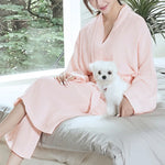 Mist Blue Sleepwear 100% Cotton Womens Robe
