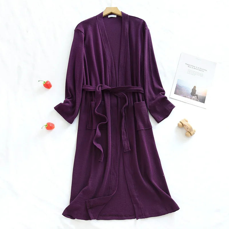 Royal Purple Cotton Womens Robe