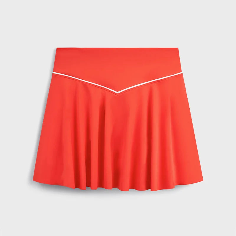 Sunset Rise 2Pcs Cotton Womens Tennis Skirt & Shirt Set