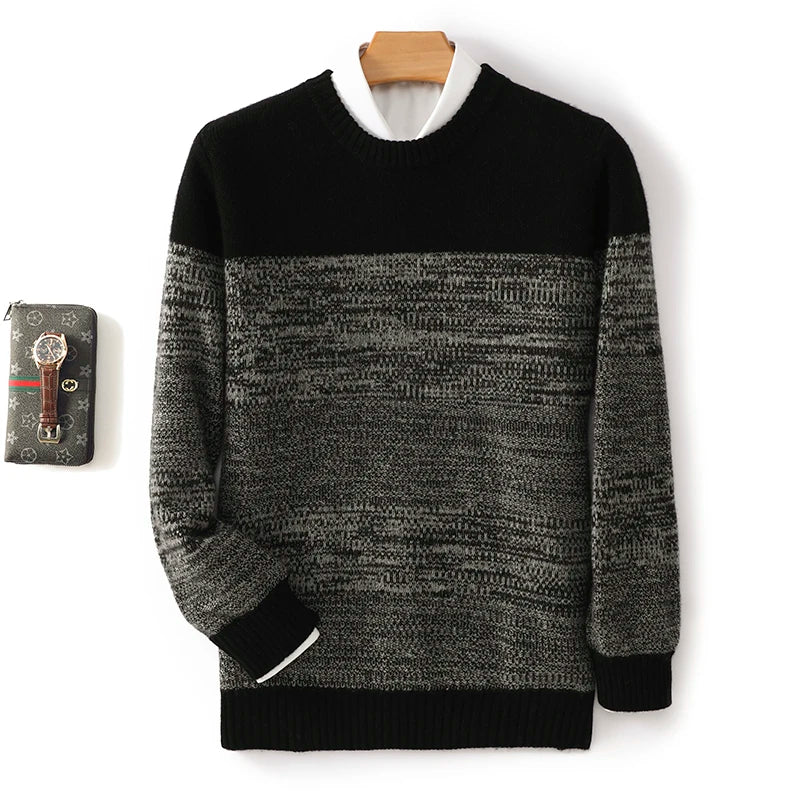 Icy Aurora Thick Merino Wool Mens Sweater