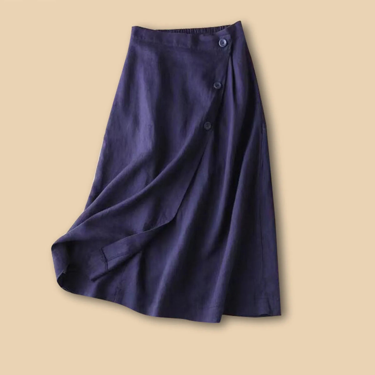 Sunlit Earth Cotton Linen Womens Skirt