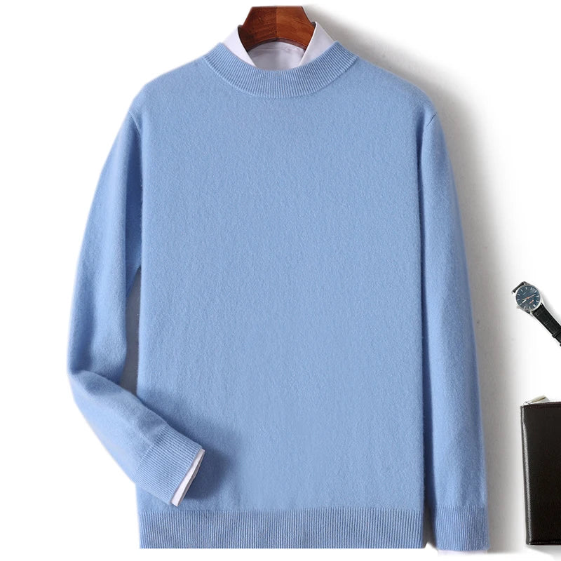 Sandstone Drift 100% Cashmere Mens Sweater