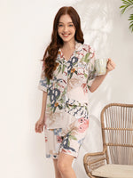 Misty Blossom Floral Womens Pajamas Viscose