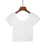 Nature Fit U-Neck Stretch Cotton Womens Crop Top