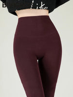 Vanilla Mocha Thick High Waist Thermal Cotton Womens Leggings