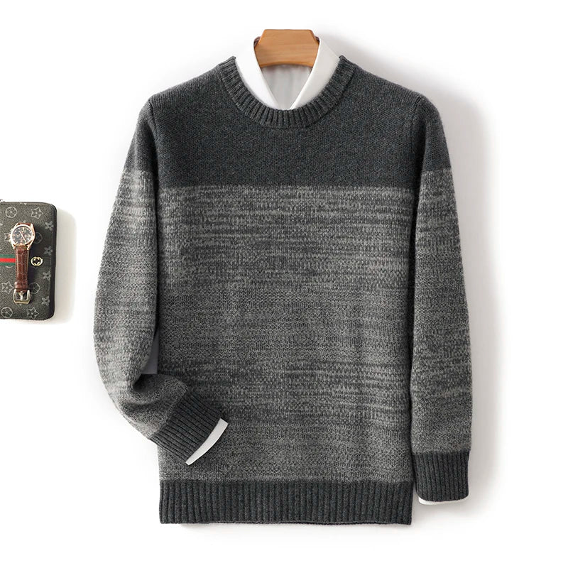 Icy Aurora Thick Merino Wool Mens Sweater