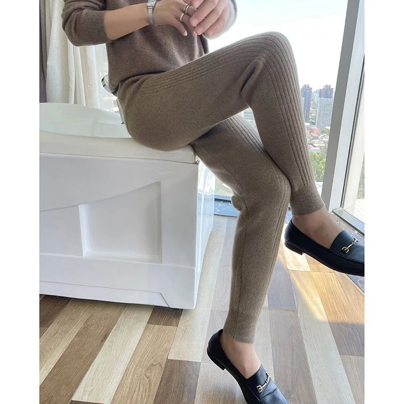 Golden Dune 100% Merino Wool Womens Leggings