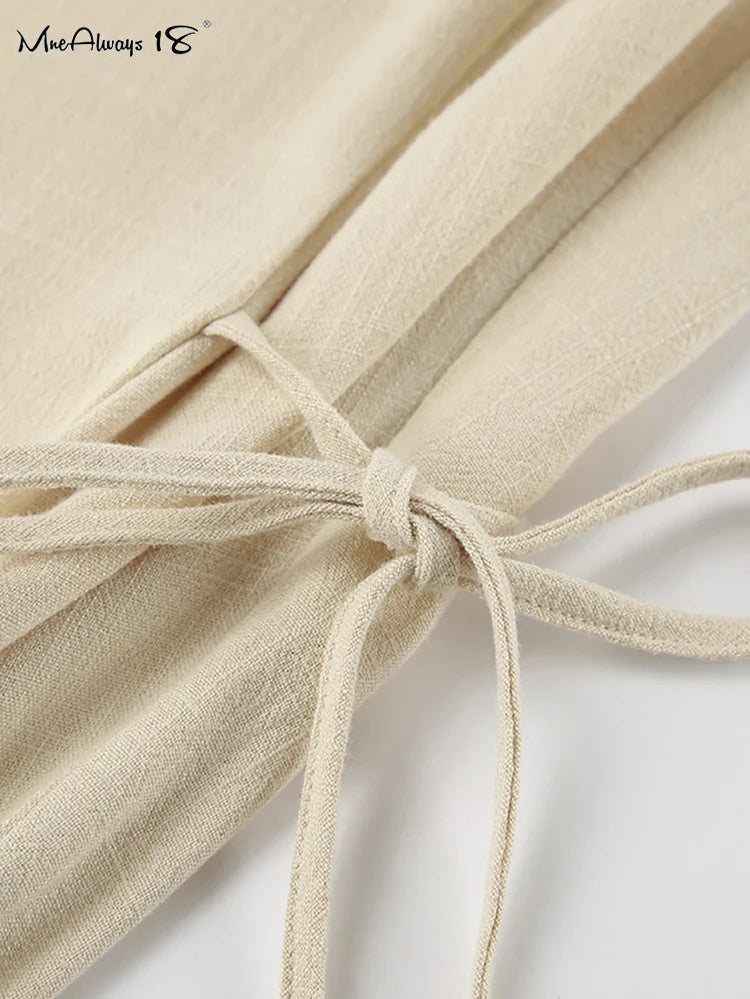 Khaki Dune Casual Viscose Linen Womens Jumpsuit